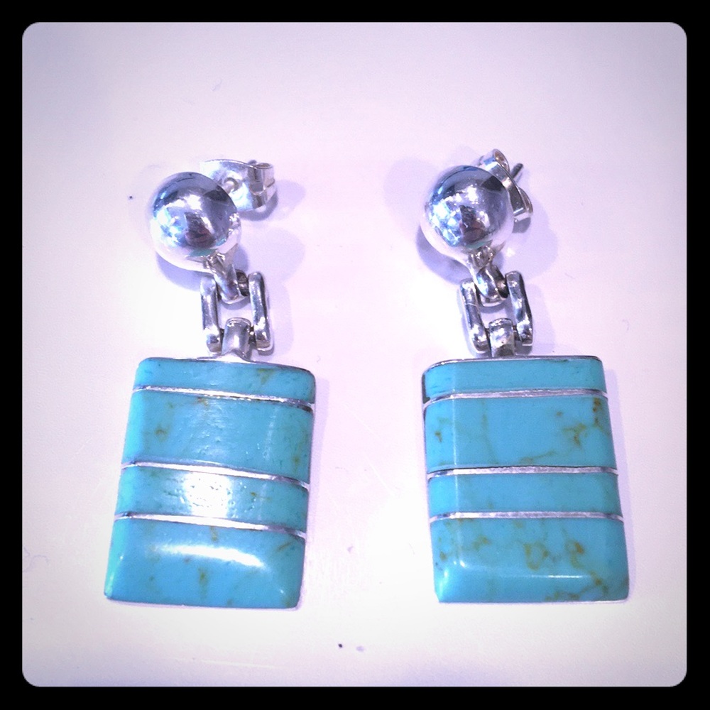 ⚡️SALE✨Turquoise & Silver Earrings!